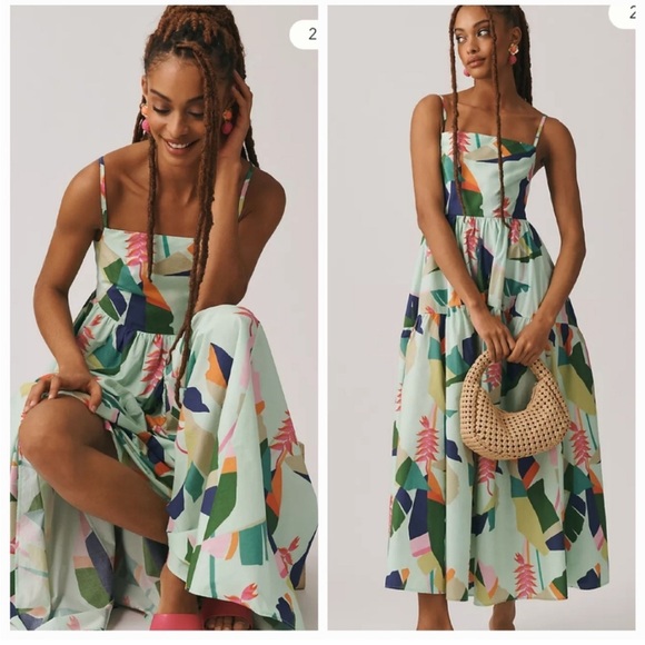 FARM Rio x Anthropologie Tie Back Maxi Dress - Picture 11 of 13